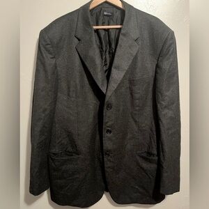 Giorgio Armani Classico Charcoal Gray Black Men's Wool & Cashmere Blazer 44R